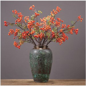 欧式花艺摆设美式摆件浆果-套装1中号+桔黄色秋实果（2.7号后下单不发货，2.20后统一发货）